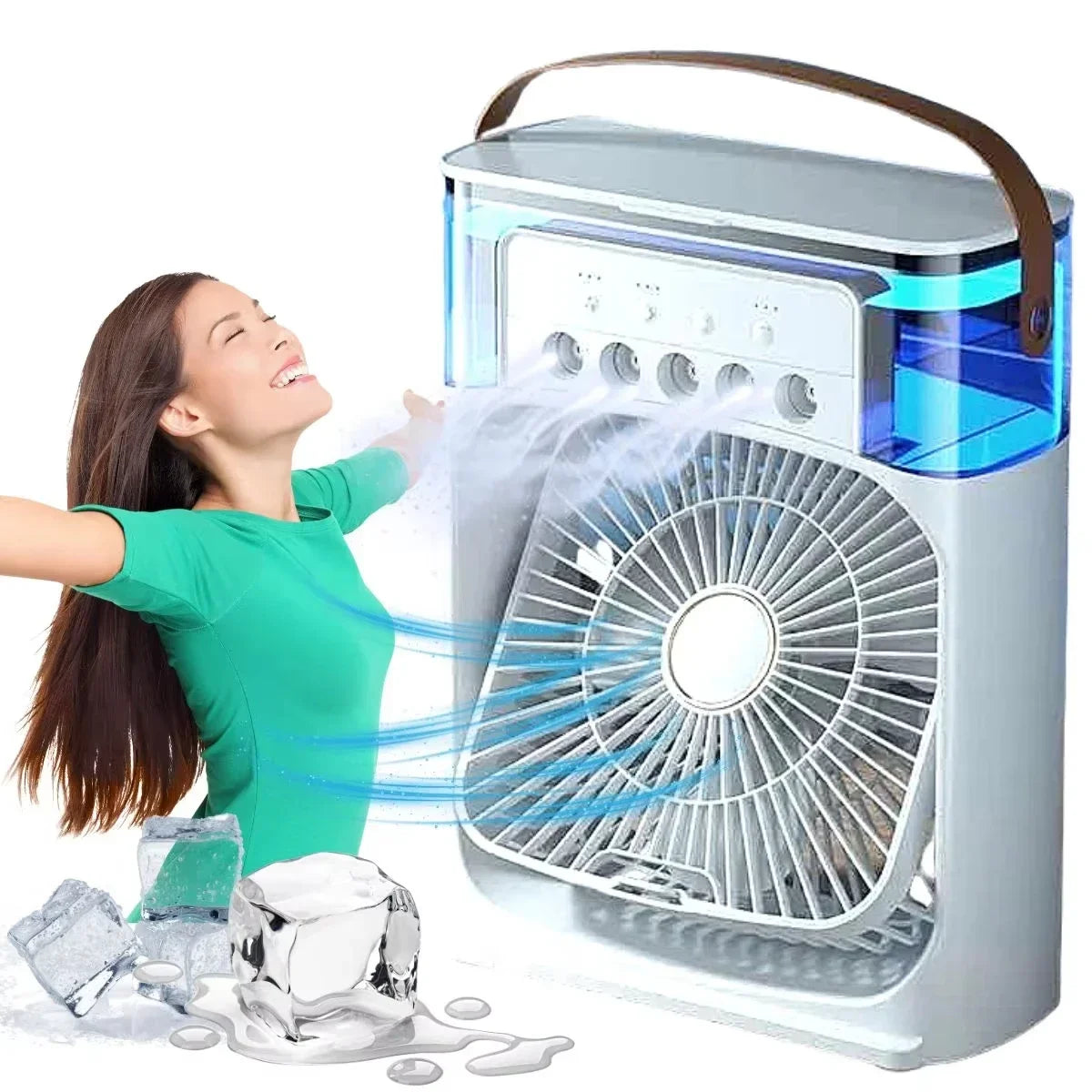 BreezeMate Mini Portable Mist Fan LED